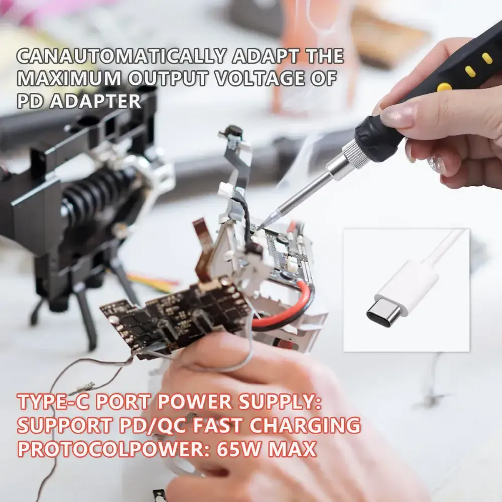 Zhongdi ZD-450 fer à souder USB-C 65 W réglable