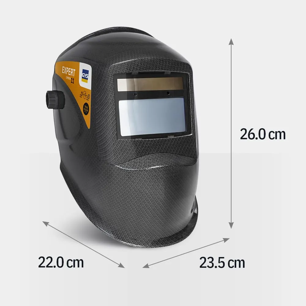 GYS EXPERT 11 CARBON masque de soudage LCD True Color teinte 3/11