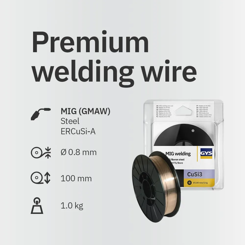 GYS fil de brasage CuSi3 ERCuSi-A/S Ø 0,8 mm, bobine 1 kg