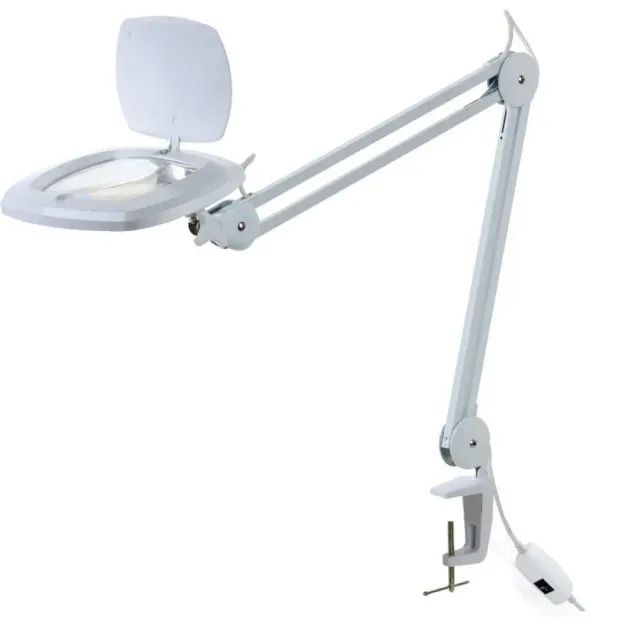 Zhongdi ZD-142A lampe loupe 3D à pince, lentille acrylique