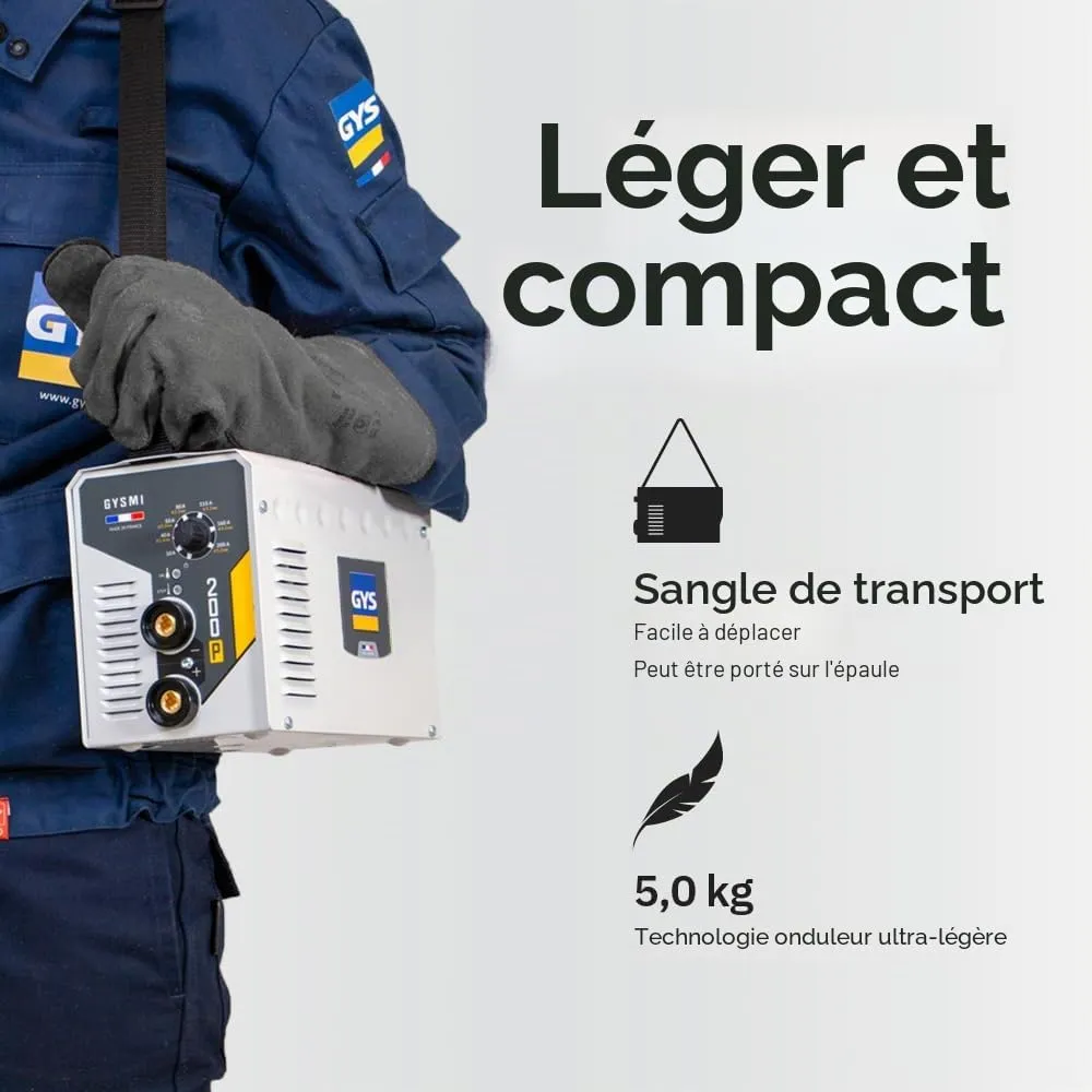 GYS GYSMI 200P poste à souder MMA 230 V avec valise