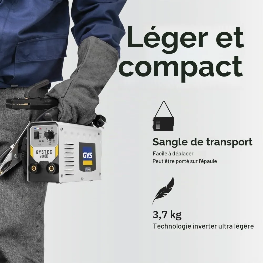 GYS GYSTEC 200 LA poste MMA TIG Lift 200 A avec valise