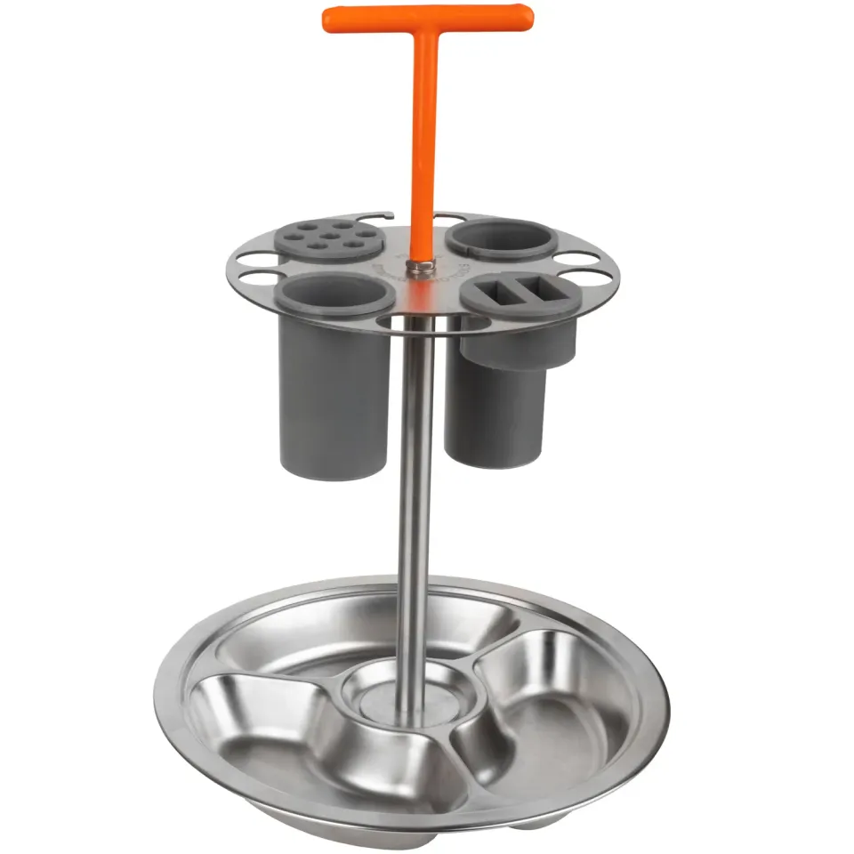 Strong Hand Europe plateau à outils rond inox portatif multi-niveaux