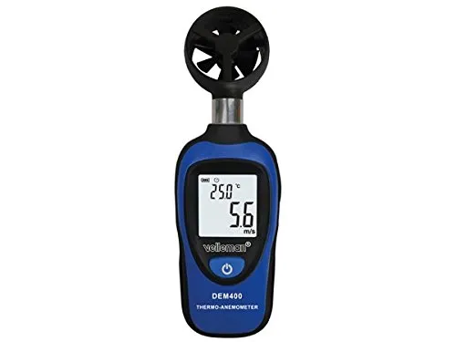 Velleman Mini thermomètre-anémomètre numérique LCD vent et température