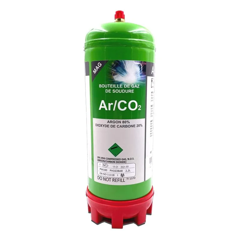 LA BOUTIQUE DU SOUDEUR argon CO2 bouteille gaz jetable 2,2 L pack de 3