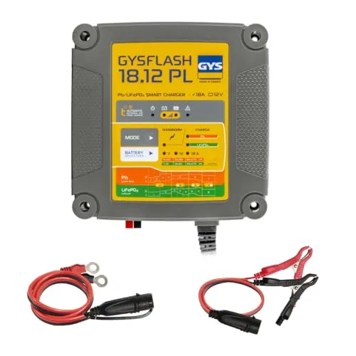 GYS GYSFLASH 18.12 PL chargeur de batterie 12 V, plomb et lithium