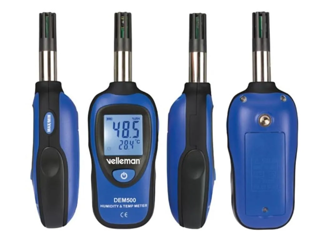 Velleman Mini thermo-hygromètre LCD rétroéclairé -20 à 70 °C
