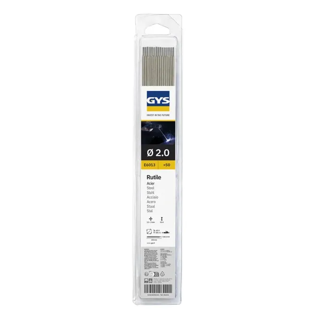 GYS électrodes rutiles E6013 Ø 2 mm blister de 50