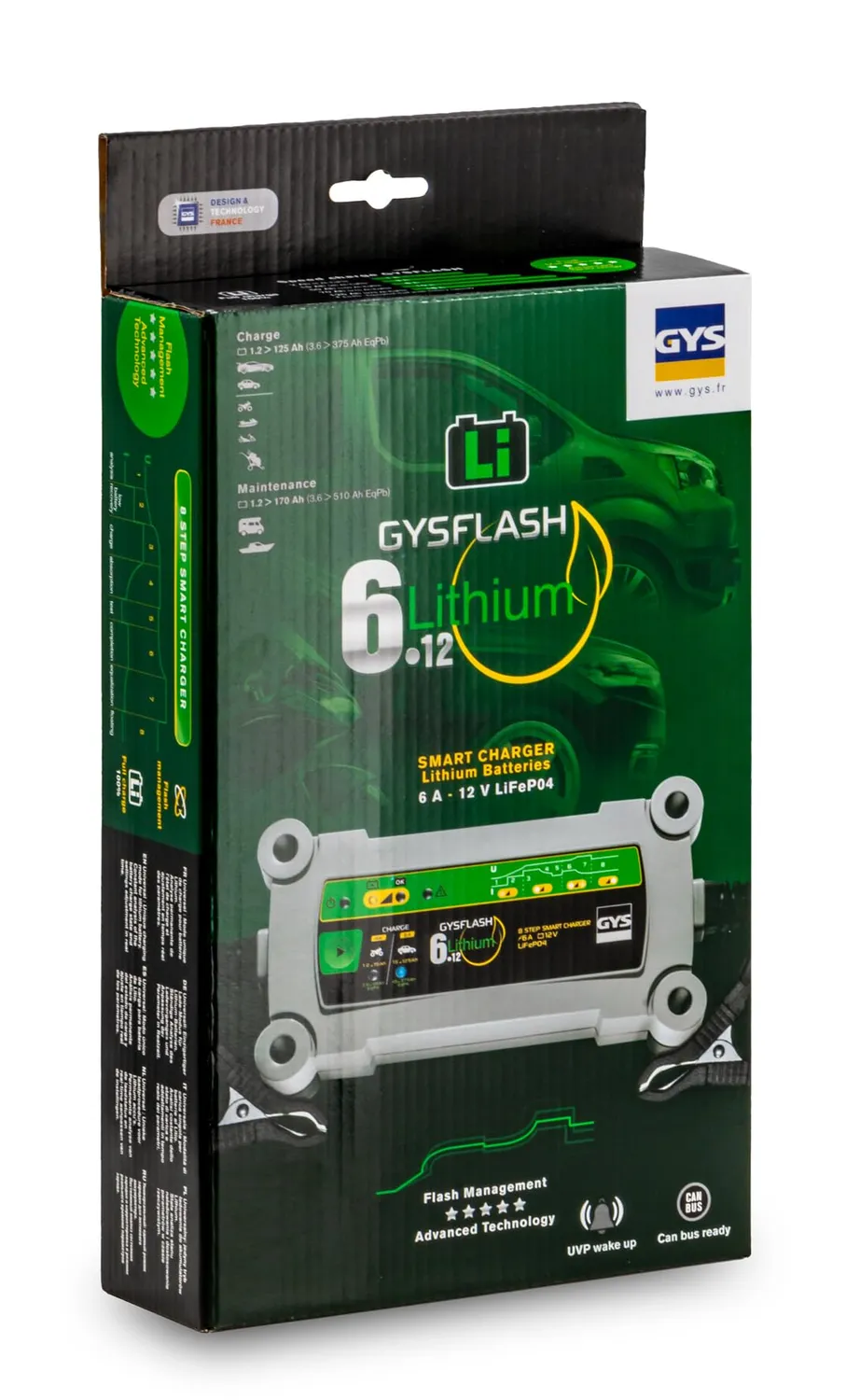 GYS GYSFLASH 6.12 Lithium 029729 chargeur 12 V 6 A