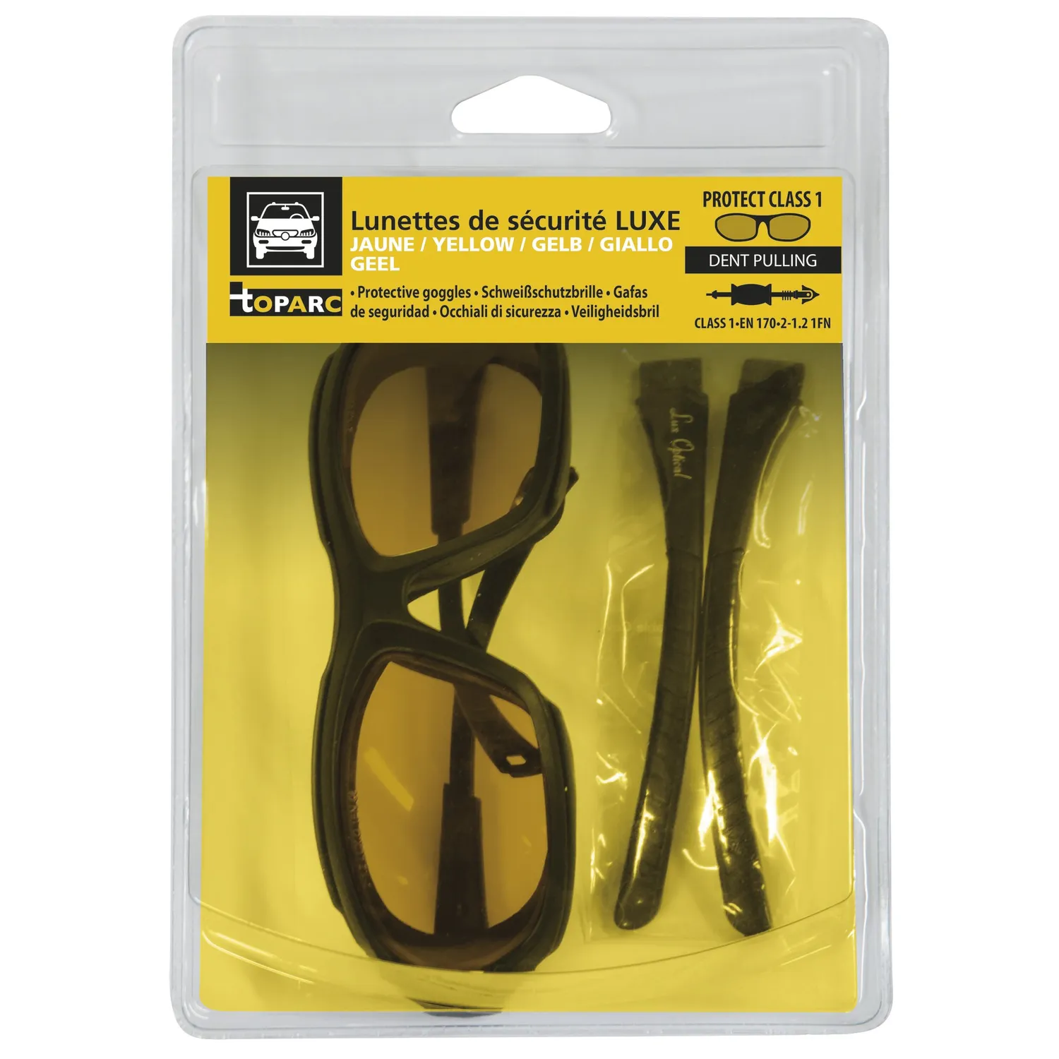 GYS Lunettes de protection Luxe Jaune classe 1