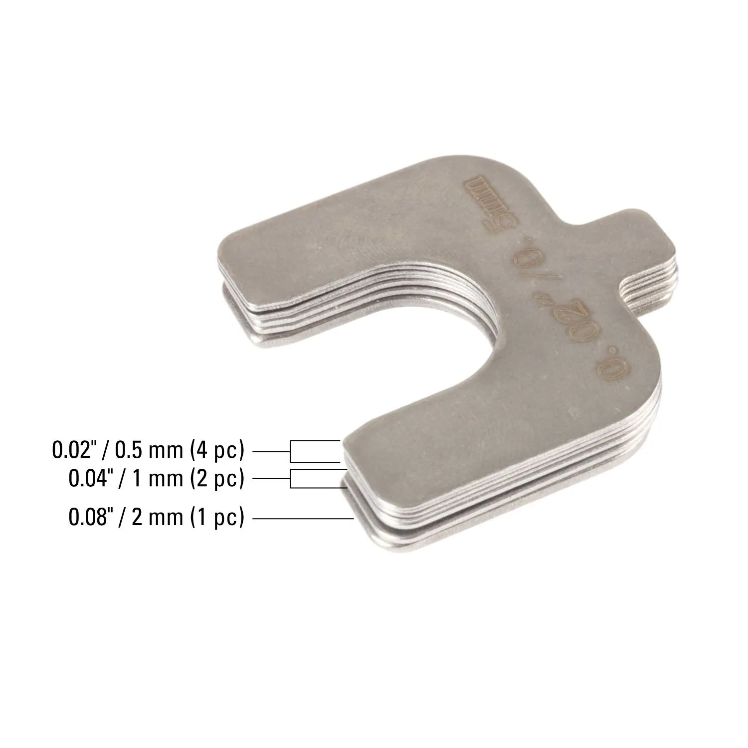 STRONG HAND EUROPE U-Shaped Shims cales en U 7 pièces, épaisseurs graduées