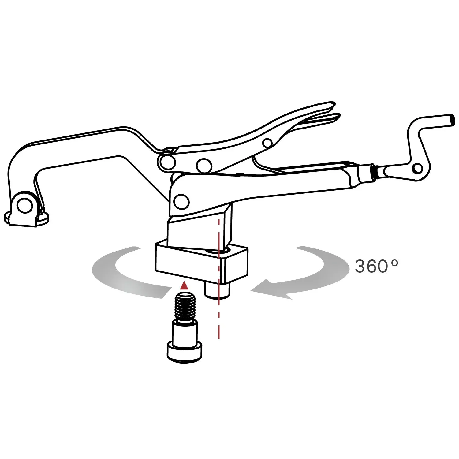 Strong Hand Europe adaptateur pivotant pince Inserta 5/8"