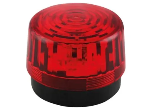 Velleman Edge Lit Series feu clignotant LED rouge 100 mm 12 V