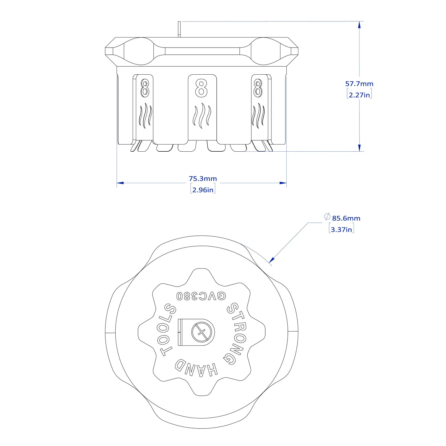 Strong Hand Europe EZ-View indicateur vanne gaz 8 branches