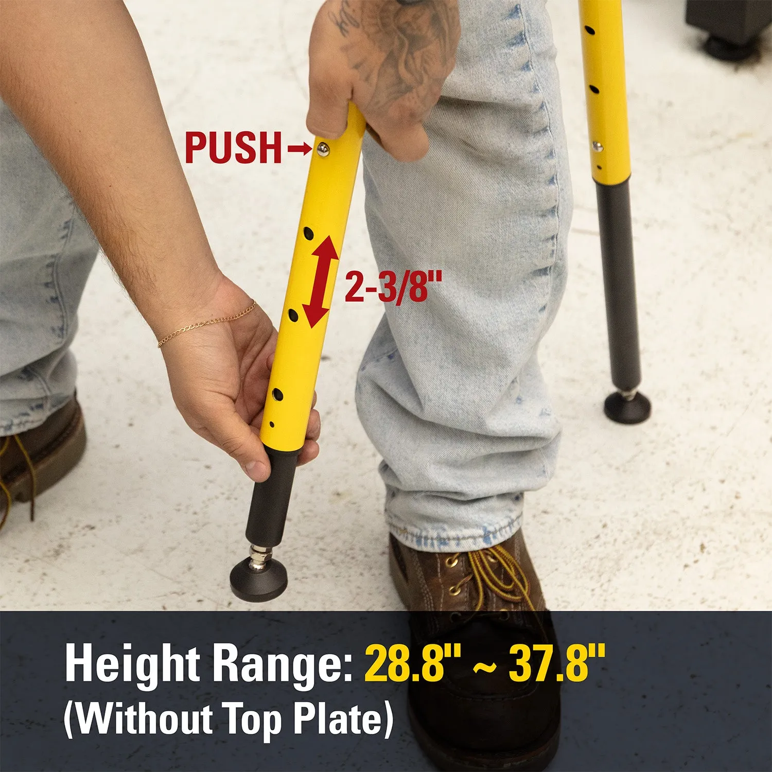 Strong Hand DIY Sawhorse Kit Adjustable Heavy Duty Legs pieds réglables TFSH48