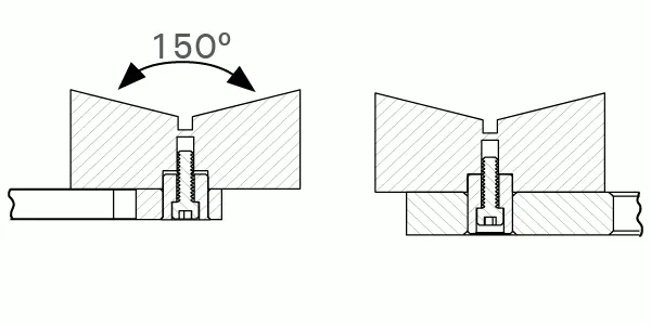 STRONG HAND EUROPE Heavy Duty V-Blocks support en V 120° 5/8 po