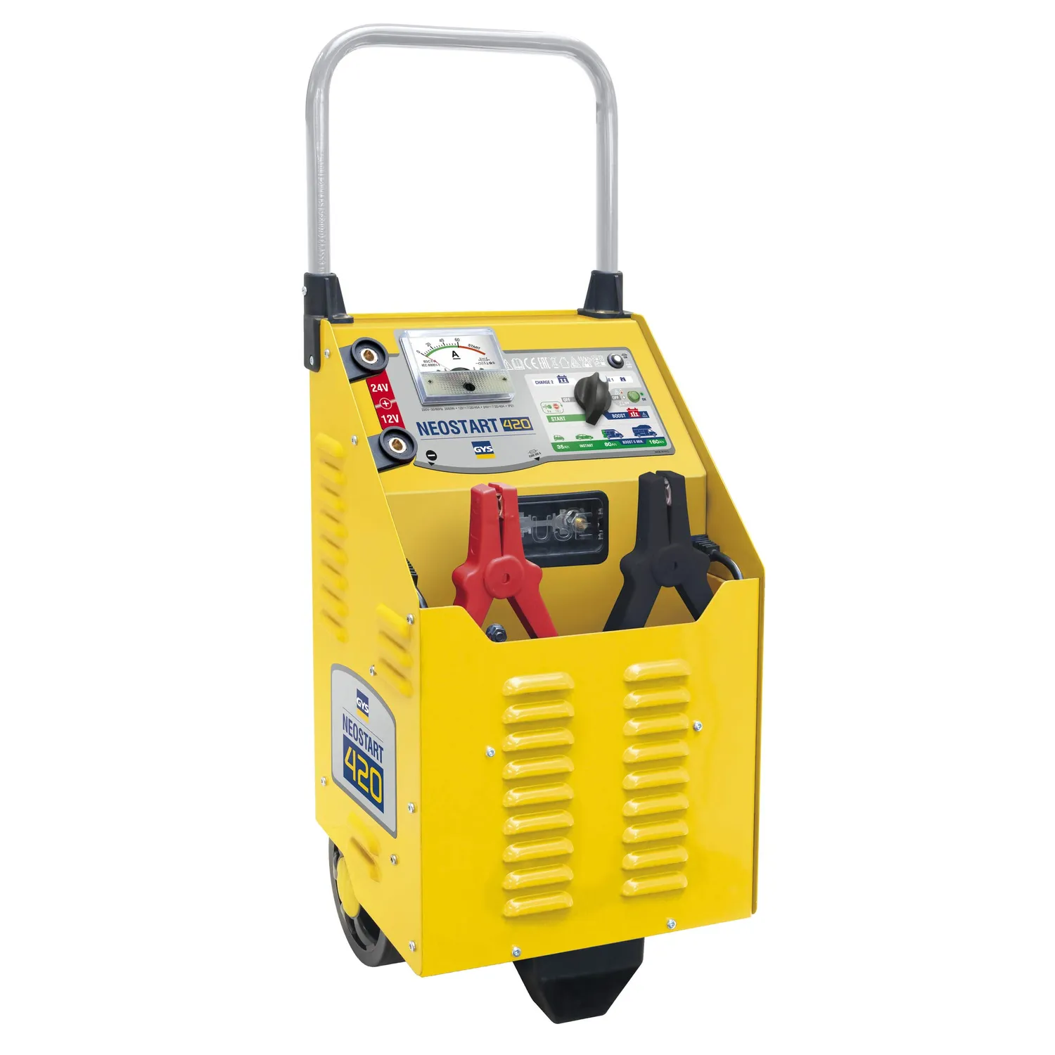 GYS 420 NEOSTART chargeur-démarreur 12/24 V sur roues