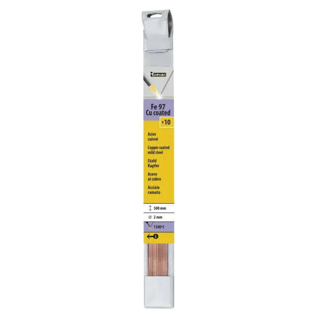 GYS Métal d’Apport Brasage baguettes acier cuivré 2 mm lot de 10