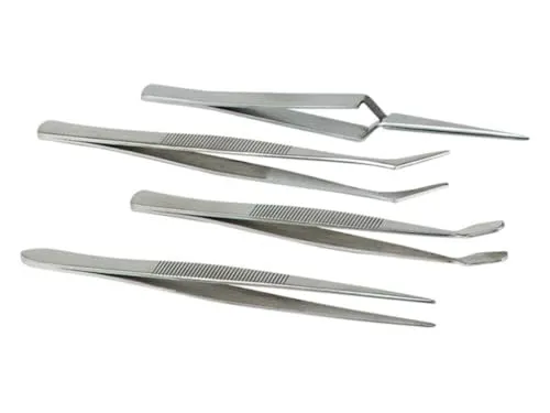 Velleman GP Series ensemble de 4 pincettes de précision argentées