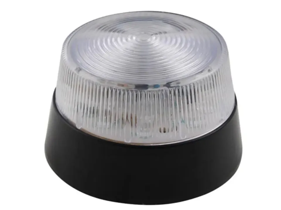 Velleman Edge Lit feu clignotant LED transparent 12 V 77 mm intérieur