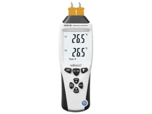 Velleman GP Series thermomètre thermocouple K/J double affichage