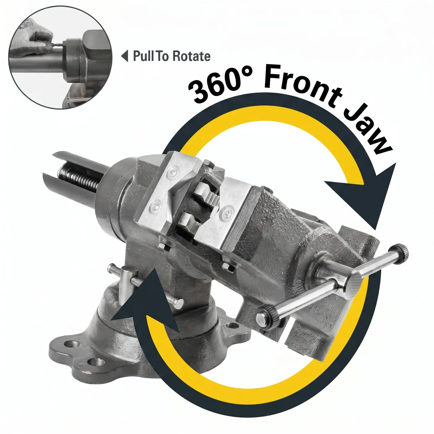 STRONG HAND EUROPE Vise with 360° Rotating Jaw & Base étau 5/8″