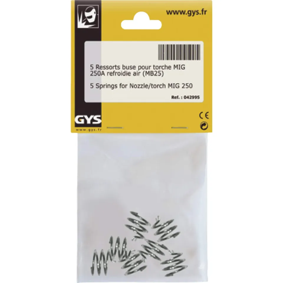 GYS Ressort buse torche 250A MB25 lot de 5