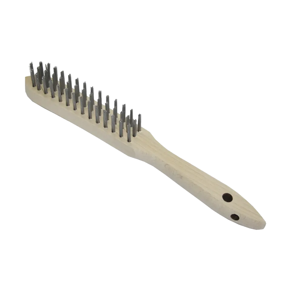 CFH SB 542 brosse métallique 3 rangs, manche en hêtre