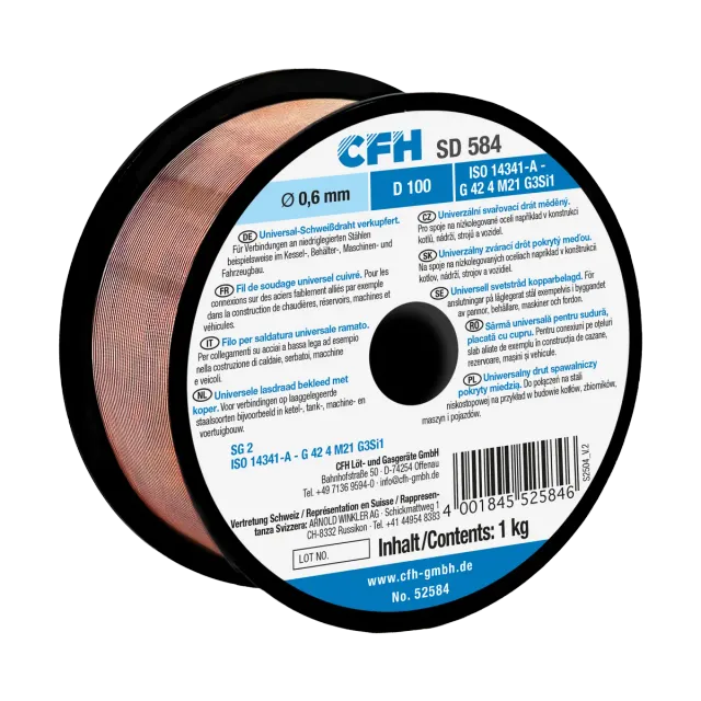 CFH SD 584 fil de soudure MIG/MAG 0,6 mm 1 kg cuivré