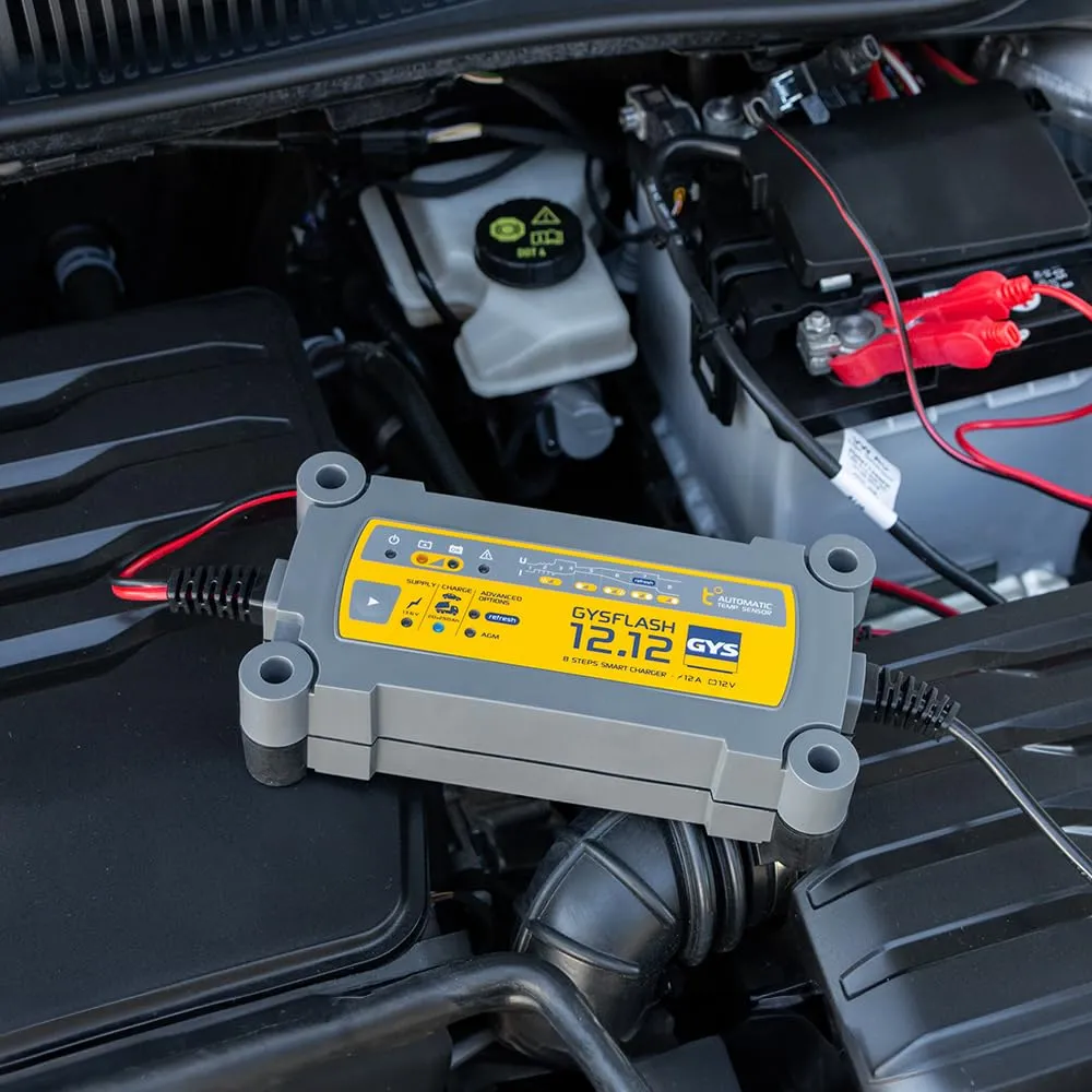 GYS GYSFLASH 12.12 chargeur batterie 12 V 12 A IP65