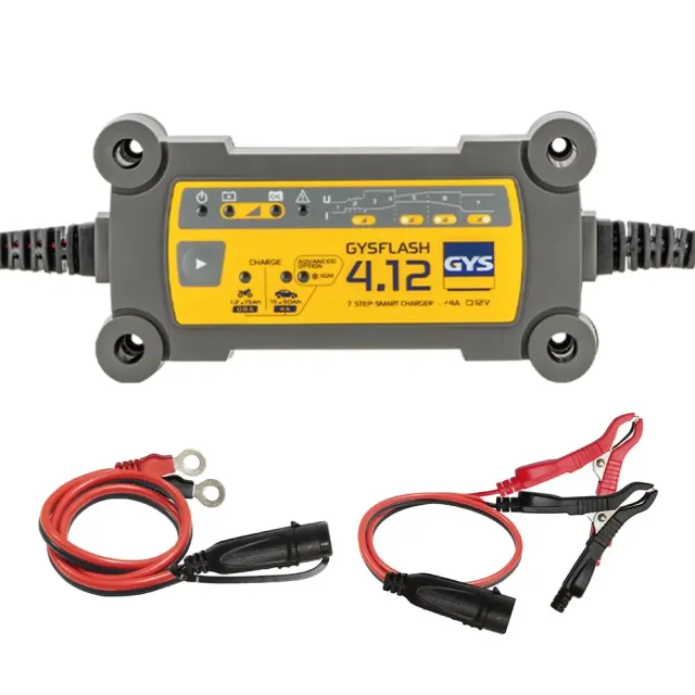 GYS GYSFLASH 4.12 chargeur batterie 12 V 0,8–4 A IP65