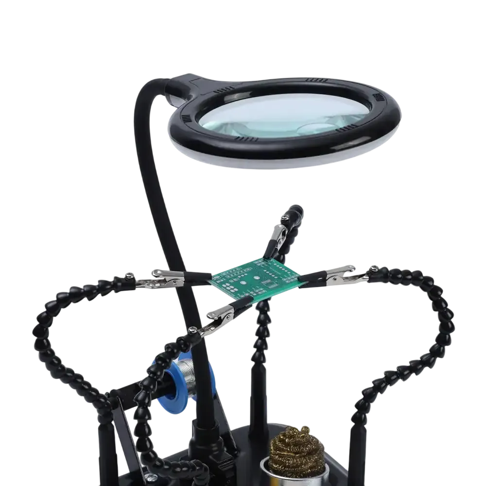 Zhongdi ZD-11M-3 troisième main avec lampe loupe LED USB-C