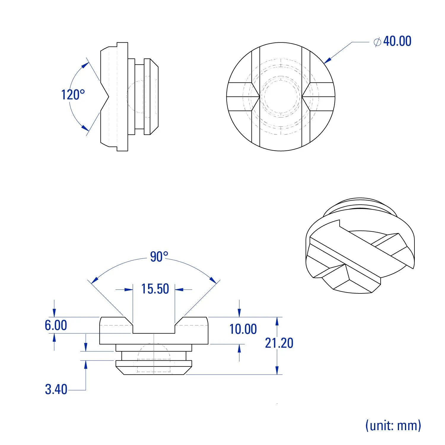 Strong Hand Replacement Pad T28-61316-04 patin de rechange 28 mm clipsable