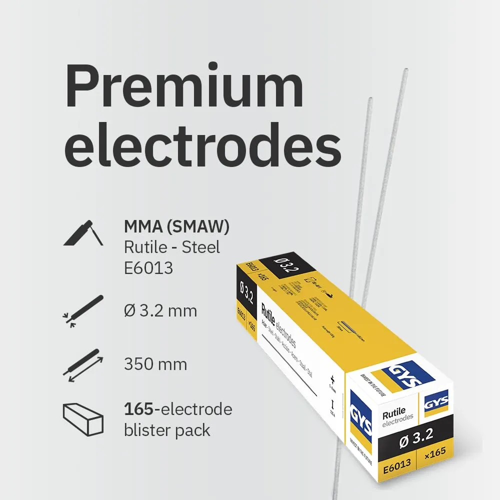 GYS E6013 électrodes soudure rutile Ø3,2 mm étui 165