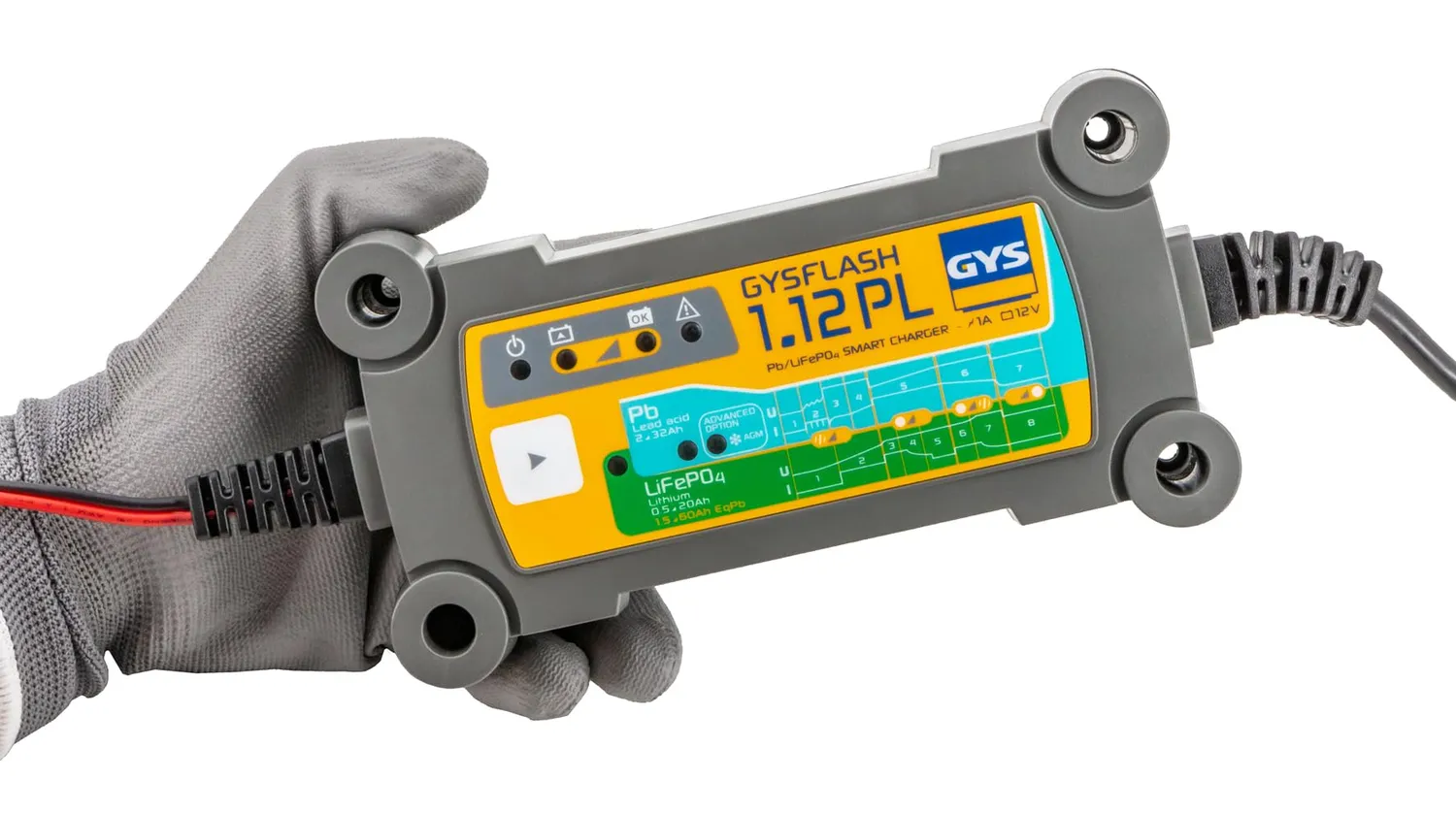 GYS GYSFLASH 1.12 PL chargeur 12 V 1 A plomb lithium