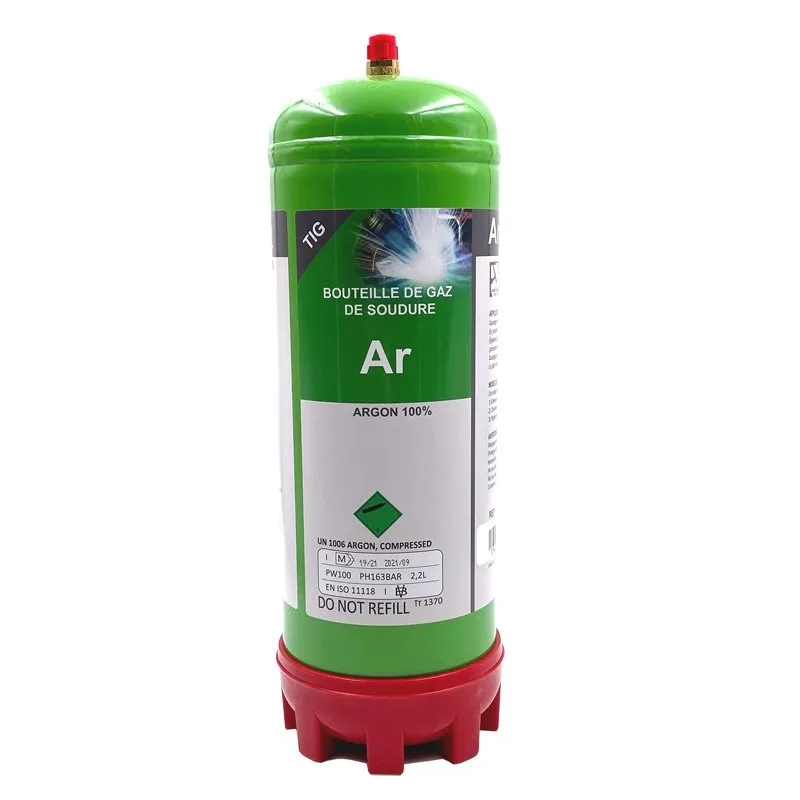 LA BOUTIQUE DU SOUDEUR Argon pur 2,2 L bouteilles jetables x3