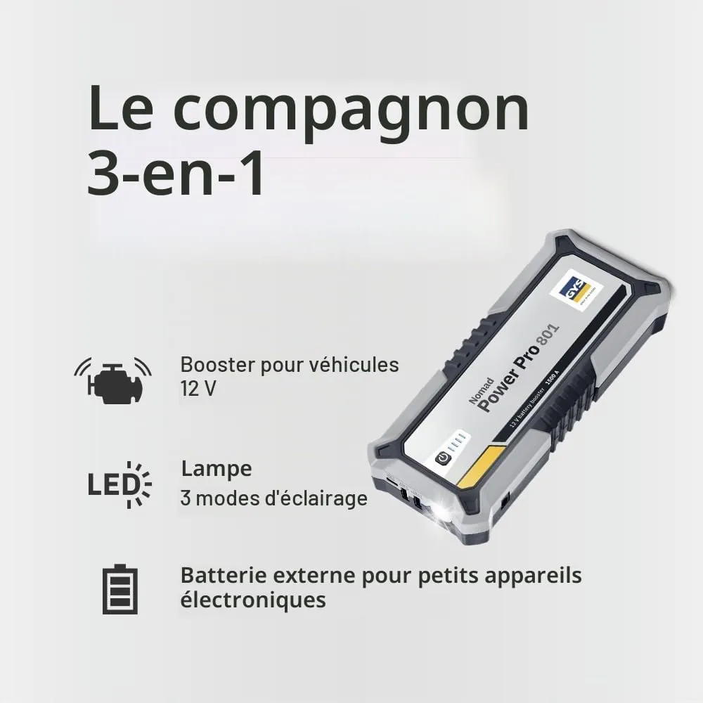GYS Nomad Power Pro 801 booster batterie 12V lithium