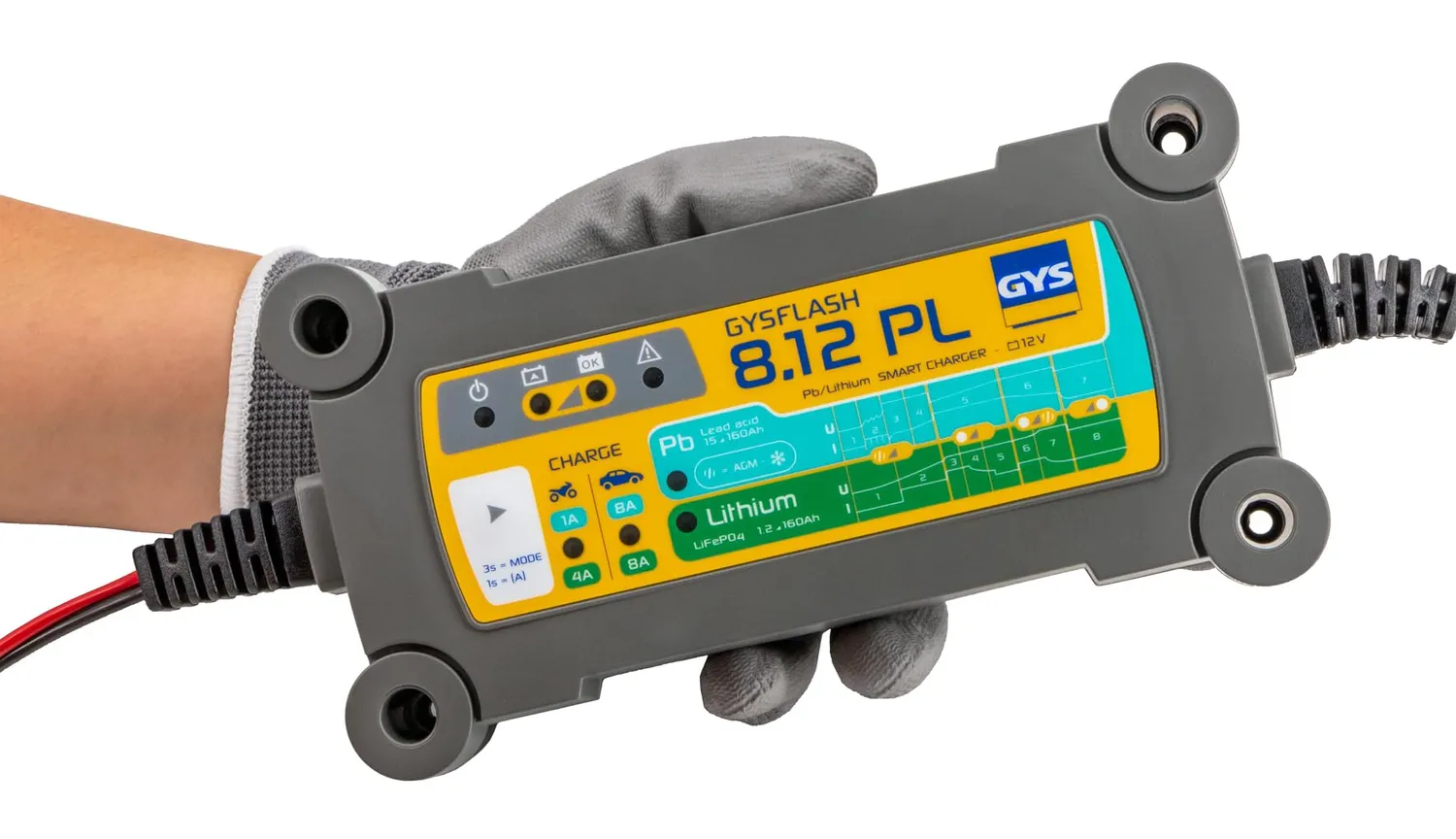 GYS GYSFLASH 8.12 PL chargeur batterie 12 V 8 A