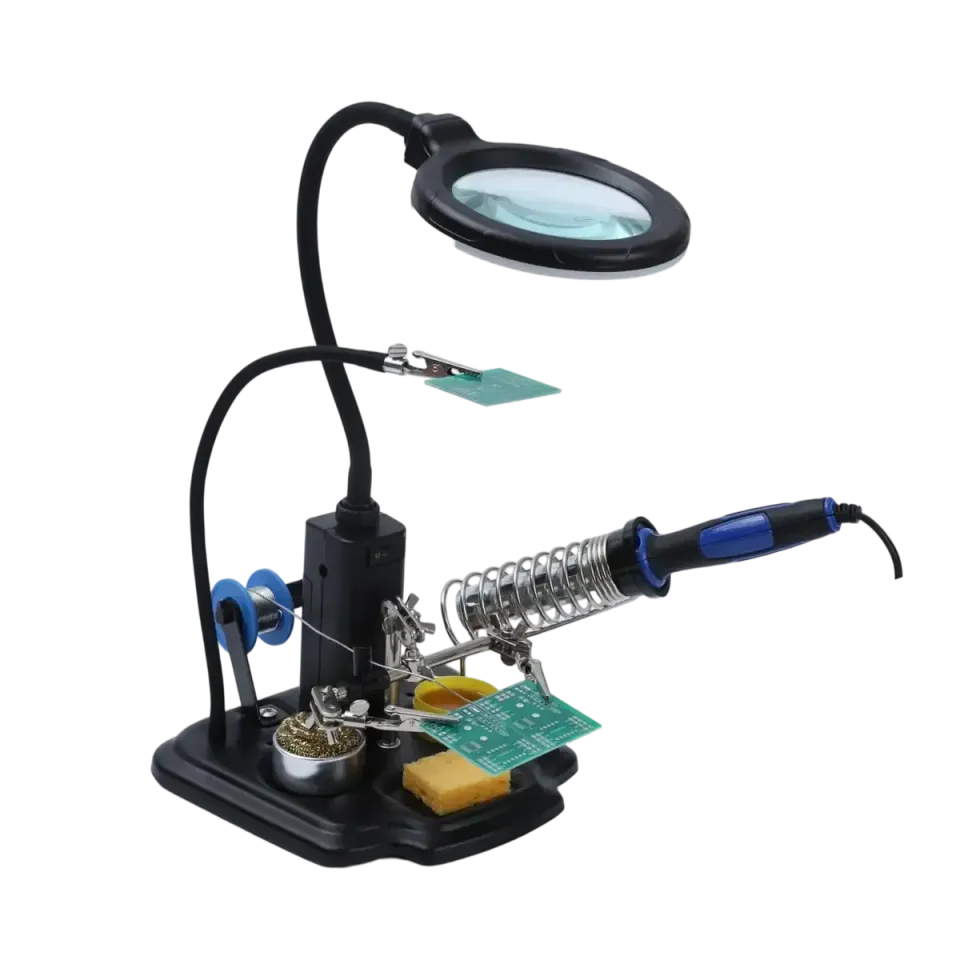 Zhongdi ZD-10Y USB lampe loupe avec troisième main USB-C