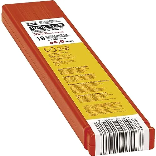 GYS E312 électrodes enrobées MMA 4 mm, 19 baguettes inox 312R