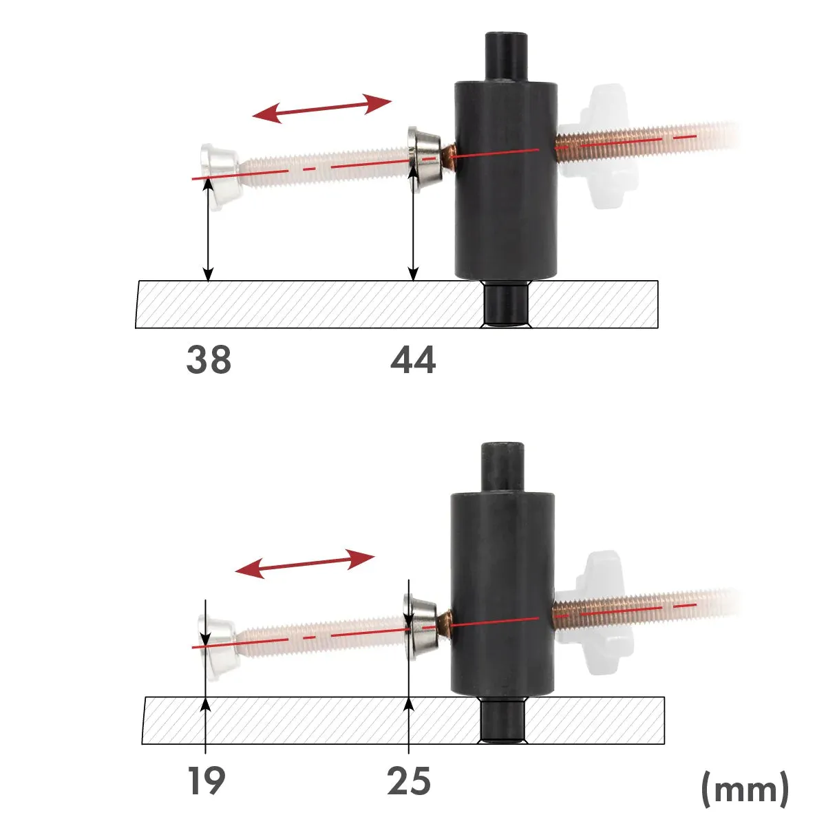 Strong Hand Side Push Clamp XL presse latérale pour trous 16 mm