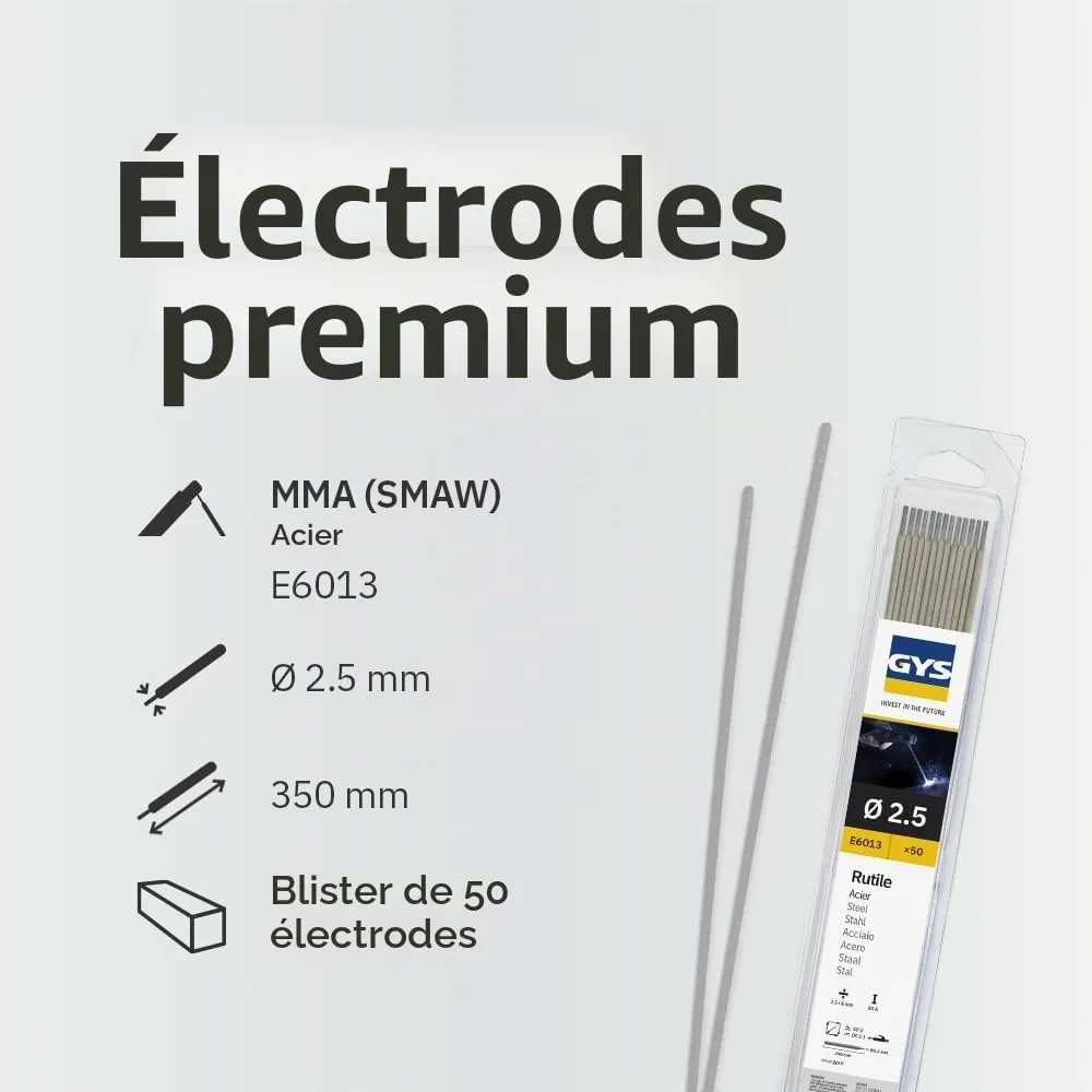 GYS 084438 électrodes rutile E6013 Ø 2,5 mm 50 pièces