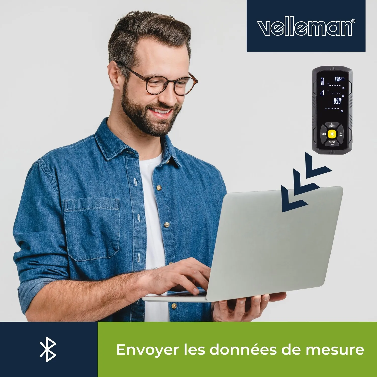 Velleman GP télémètre laser 50 m précision 1 mm IP54