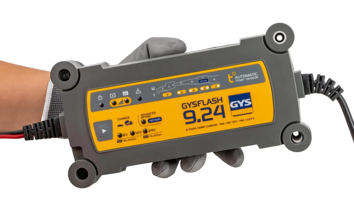 GYS GYSFLASH 9.24 chargeur de batterie 6/12/24 V IP65