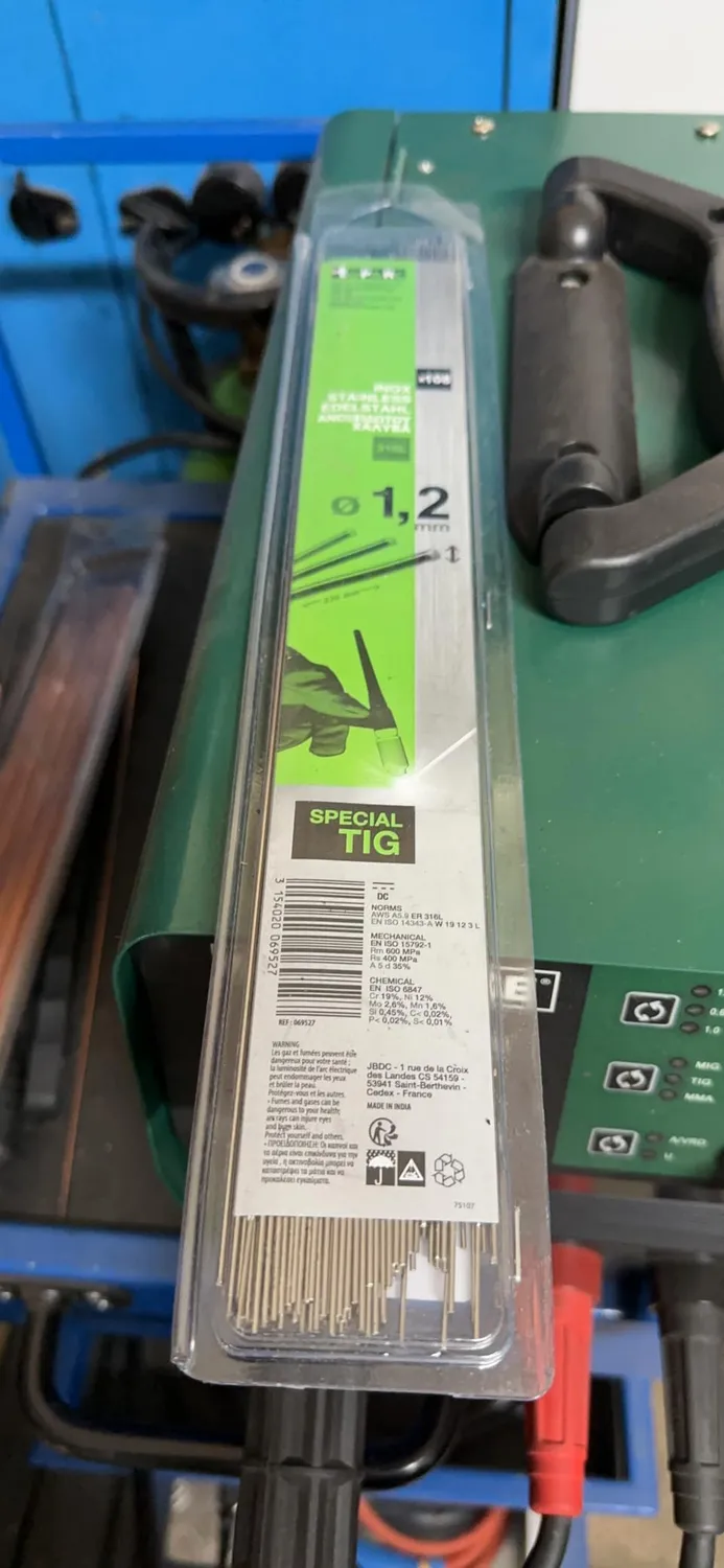 GYS métal d’apport TIG ER316L 108 baguettes inox 1,2 mm