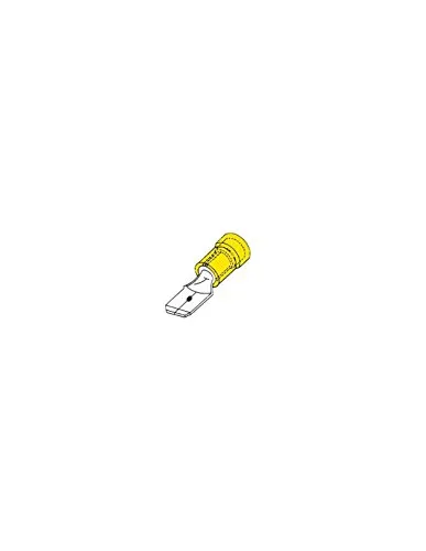 Velleman GP Series cosse mâle 6,4 mm jaune AWG 12-10