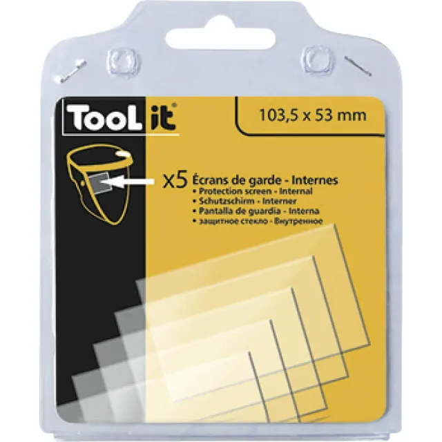GYS Écrans internes 103 x 53 mm pour masque Master 9/13, lot de 5