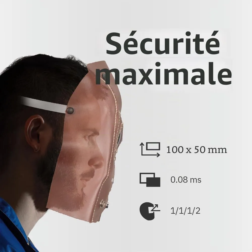 GYS Masque de soudage pliable en cuir teinte 11 92 x 36 mm