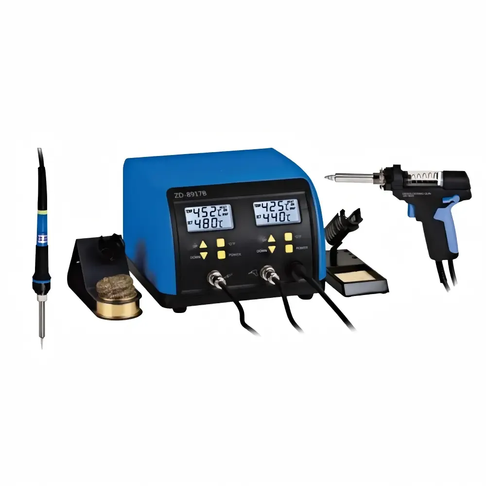 Zhongdi ZD-8917B station de soudage 2 en 1 fer et dessoudage